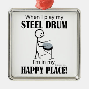 Steel Drum Happy Place Ornament Aus Metall