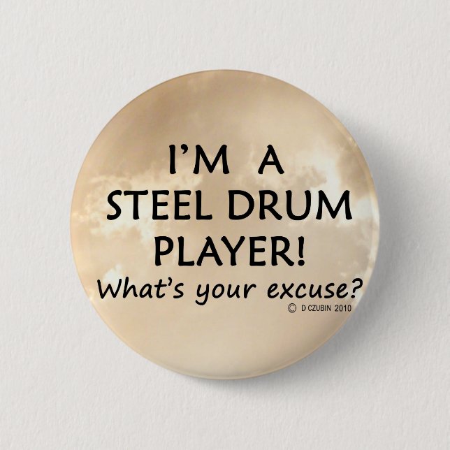 Steel Drum Player Entschuldigung Button (Vorderseite)