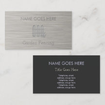 "Steel Garden Fencing Business Cards"