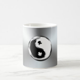 Steel Gradient Graphic Yin-Yang Symbol Tasse