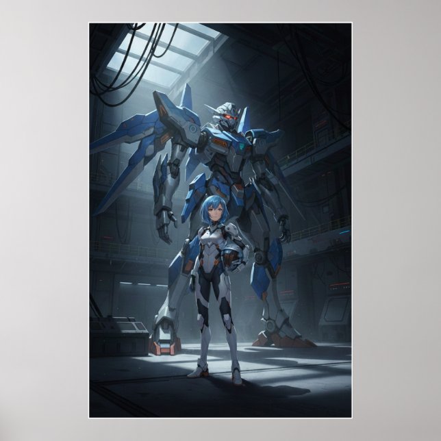 Steel Guardian: Mecha & Pilot Art Poster (Vorne)