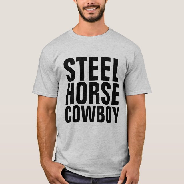 STEEL HORSE COWBOY MOTORRAD-T - Shirt (Vorderseite)