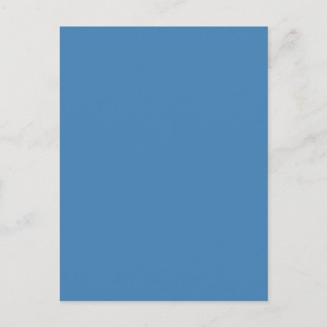 Steel Medium Sky Blue Solid Trend Color Background Postkarte (Vorderseite)