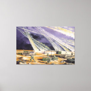 Steel Rain Desert Storm von Frank M. Thomas Leinwanddruck