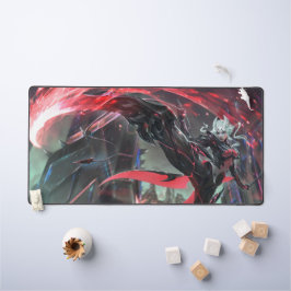 Steel Shadow Gaming Desk Mat | Assassin-Ästhetik Schreibtischunterlage