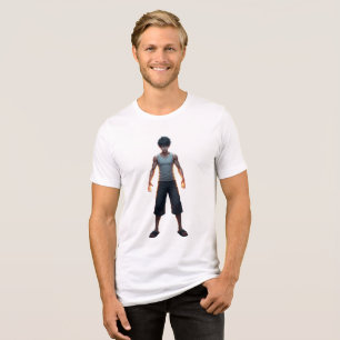 Steel Stance Vollkörper-Anime-Krieger-Front-Shir Tri-Blend Shirt