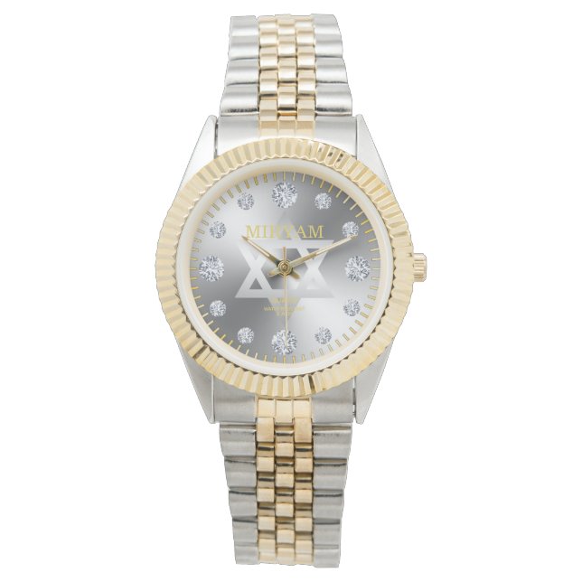 Steel Star von David Steel Diamond Dial Individuel Armbanduhr (Vorderseite)