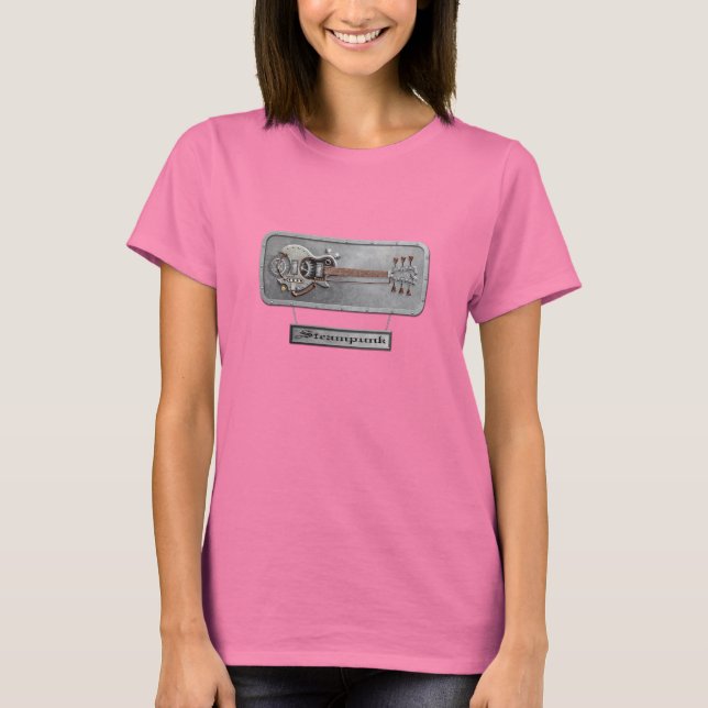 Steel Steampunk Guitar T-Shirt (Vorderseite)