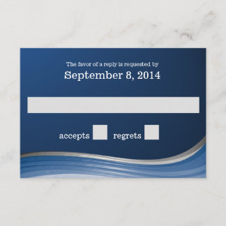 Steel Wave Blue UAWG RSVP Karte