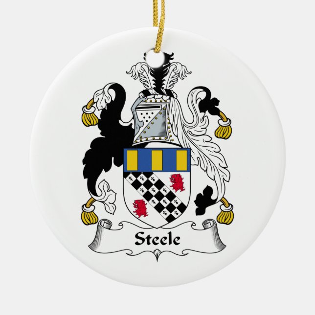 Steele Familienwappen Keramik Ornament (Vorne)