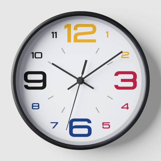 Steelers Themed Wall Clock mit kühlen Teamfarben Uhr (Vorderseite)