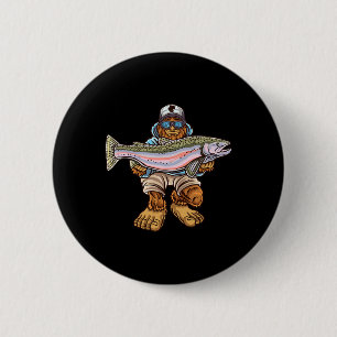 Steelhead-Angeln Bigfoot-Forelle-Fluss-Angler Button