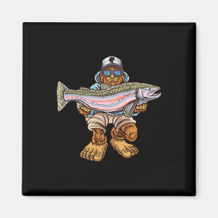 Steelhead-Angeln Bigfoot-Forelle-Fluss-Angler Magnet