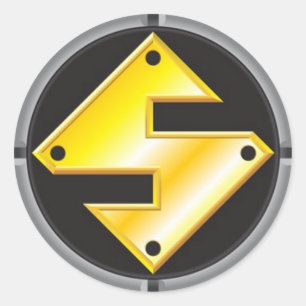 SteelMan-Logo Runder Aufkleber