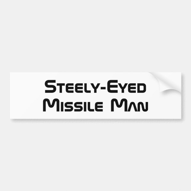 Steely-Mit Augen Missile Man Autoaufkleber (Vorne)