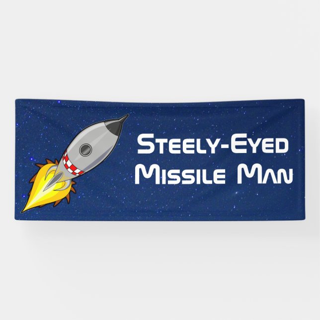 Steely-Mit Augen Missile Man Banner (Horizontal)