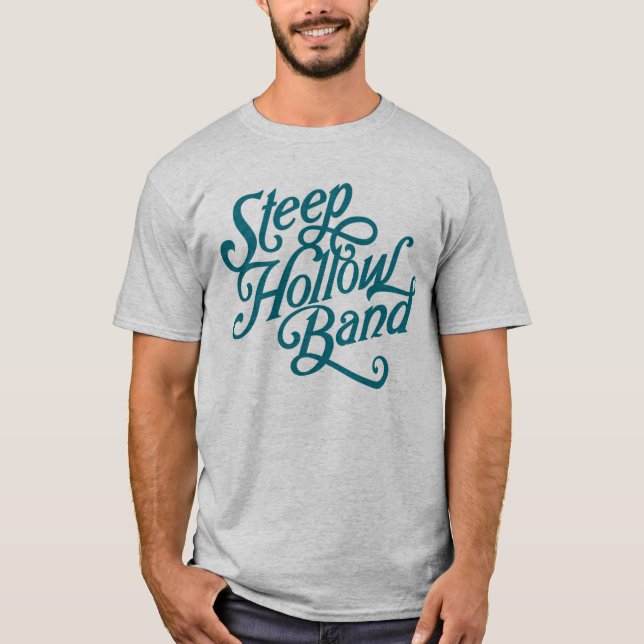 Steep Hollow Band - Blue Word Logo Shirt (Vorderseite)