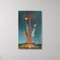 Steeplechase Park Parachute Jump View bei Nacht