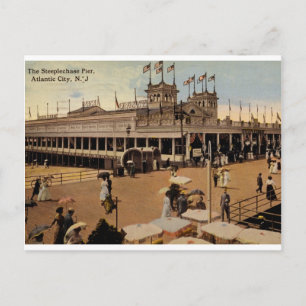 Steeplechase Pier, Atlantic City 1914 Vintag Postkarte