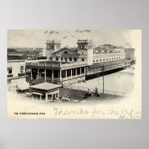 Steeplechase Pier Atlantic City Vintag 1904 Poster