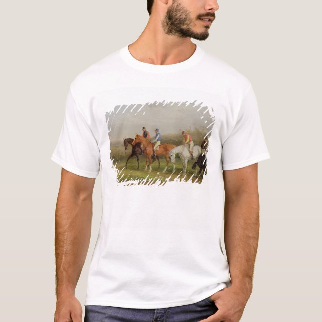 Steeplechasing: Beim Anfang (Öl auf Leinwand) T-Shirt (Vorderseite)