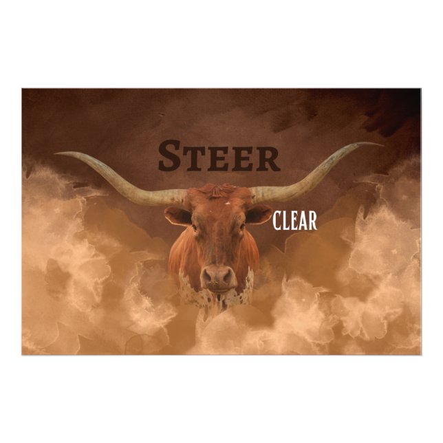 "Steer Clear" Foto Wall Art (Vorne)