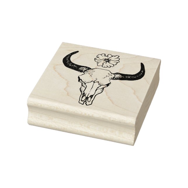 Steer Skull Gummistempel (Stempel)