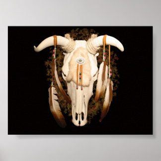 Steer Skull Poster