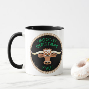 STEER WÜNSCHT EUCH EIN "MOO"~JEDER CHRISTMAS Y'ALL TASSE