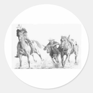 Steerwrestler Runder Aufkleber