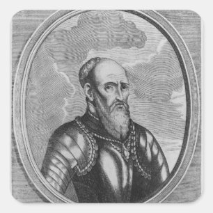 Stefan Czarniecki, polnischer General Quadratischer Aufkleber