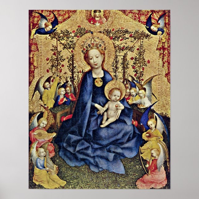 Stefan Lochner - Rosenhagmadonna Poster (Vorne)