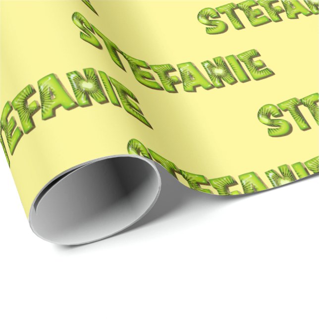 Stefanie Kiwi Fruit Geschenk papier Geschenkpapier (Rolleneckpunkt)