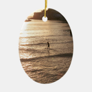 Steg Boarding Sonnenuntergang San Sebastian Keramikornament