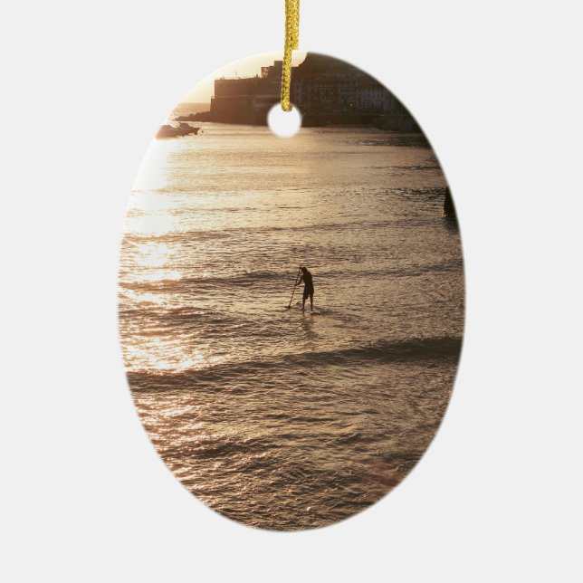 Steg Boarding Sonnenuntergang San Sebastian Keramikornament (Vorne)
