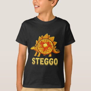Steggo Lustige Waffel Stegosaurus Dinosaurier Esse T-Shirt