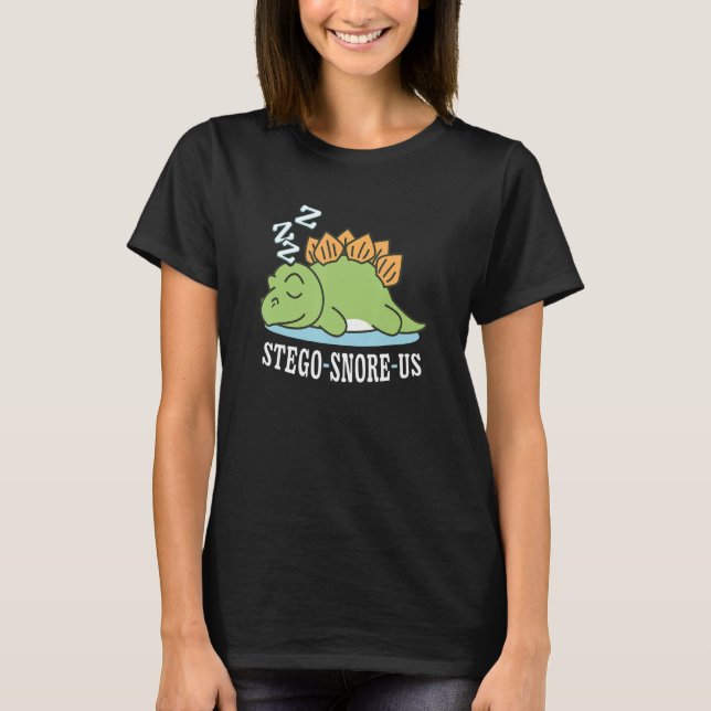 Stego Snore Us Reptile prähistorischer Dinosaur St T-Shirt (Vorderseite)