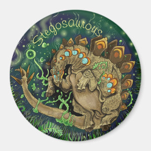 Stegosaurous Dinosaurier Art Magnet