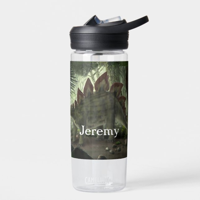 Stegosaurus and Deinonychus With Name Trinkflasche (Links)