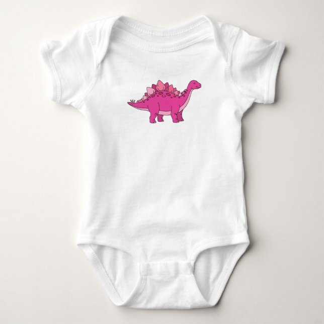 Stegosaurus Baby-Body Baby Strampler (Vorderseite)