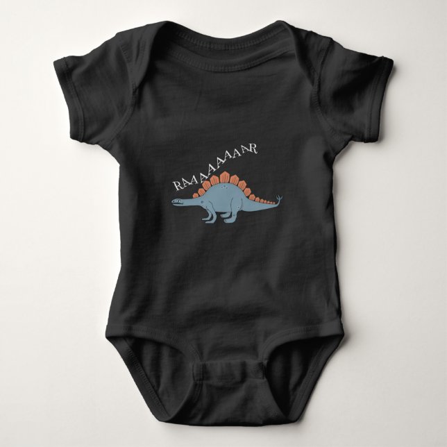 Stegosaurus - Baby Jersey Bodysuit  Strampler (Vorderseite)
