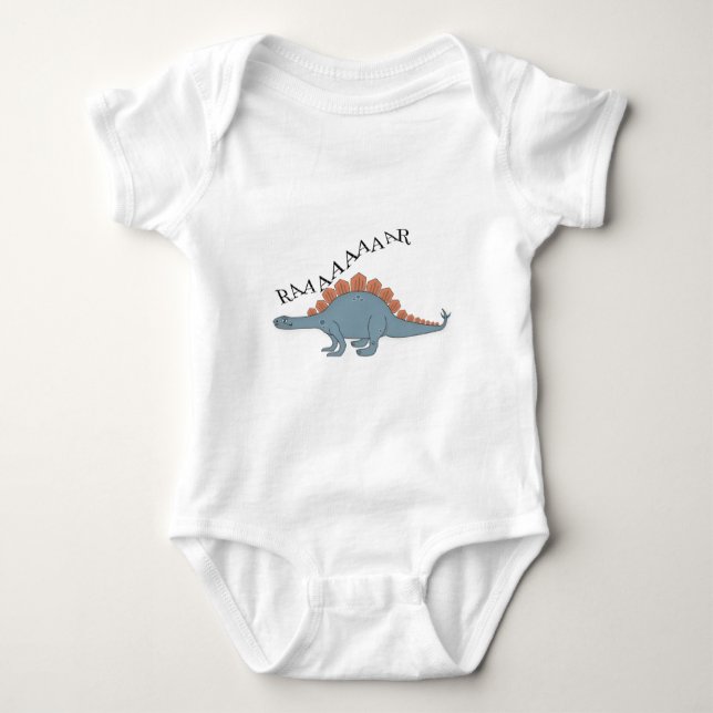 Stegosaurus - Baby Jersey Bodysuit  Strampler (Vorderseite)