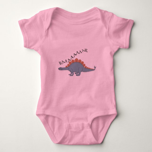 Stegosaurus - Baby Jersey Bodysuit Strampler (Vorderseite)