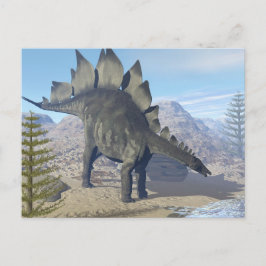 Stegosaurus dinosaur - 3D rendern Postkarte