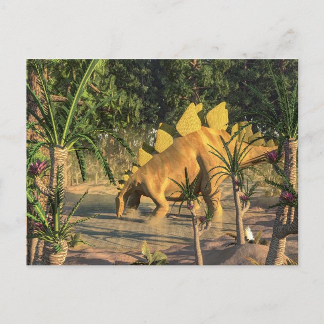 Stegosaurus dinosaur - 3D rendern Postkarte (Vorderseite)