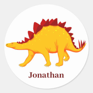Stegosaurus Dinosaur Design Classic Round Sticker