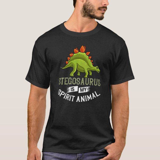 Stegosaurus Dinosaur Fossil Skull Skeleton T-Shirt (Vorderseite)