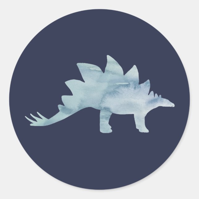 Stegosaurus Dinosaur Party Danke Stickers (Vorderseite)