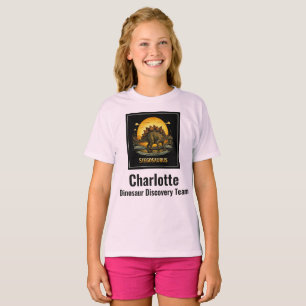 Stegosaurus Dinosaur Prähistorischer Mond T-Shirt