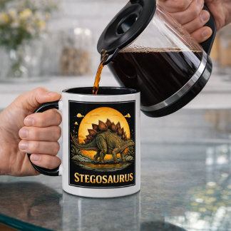 Stegosaurus Dinosaur Prähistorischer Mond Tasse